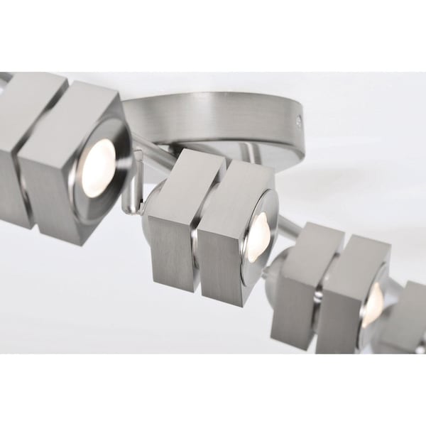 Cantrell LED Fixed Rail Light - Satin Nickel